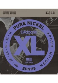 Resim D'addario Epn115 Pure Nickel Blues/Jazz Rock Takım Tel Elektro Git 