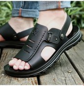 Resim Heamor Erkek Ortopedik Deri Ortosport Sandalet - Siyah 