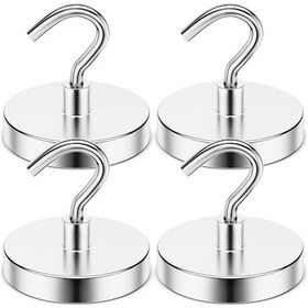 Resim Ximistore9 36mm Çaplı Manyetik Pencere/ Kapı Askısı - Delme Yok Güçlü Mıknatıs - 4 Adet - Ev Kullanıma Uygun 