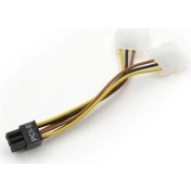 Resim CresCent 6 Pin Pci E Güç Dönüştürücü Kablo Pata To Pci E 