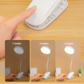 Resim harry 400 Lümen Dokunmatik Şarjlı Beyaz Işık Akrobat Masa Lambası 3 Modlu Kıskaçlı Kitap Okuma Lambası 