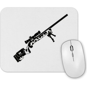 Resim Baskı Dükkanı Airsoft Sniper Arte Preta Mouse Pad 