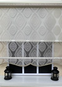 Resim Çift Mekanizmalı Bej Tül Perde Ve Ekru Stor Perde Stb45240-v109 