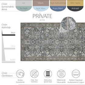 Resim Cool Halı Private Vintage Mutfak Halısı Yolluk Leke Tutmaz Tezgah Önü Mutfak Paspası Yıkanabilir Mutfak Kilimi 