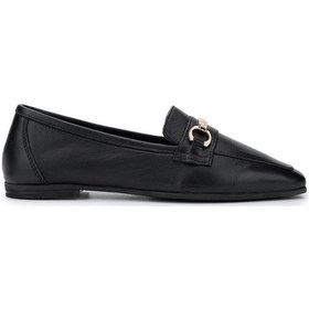 Resim Tamer Tanca Kadın Hakiki Deri Siyah Deri Loafer Ayakkabı 879 3651 Bn Ayk Y25 Sıyah Dr Siyah 