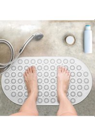 Resim Dln Shop 2 Adet Kaydırmaz Duşakabin Banyo Ve Duş Paspası Masajlı 37 X 69 Cm V-142 Beyaz 