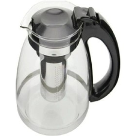 Resim Çelik Süzgeçli Cam Çaycı Servis Demlik 1500 Ml. Royaleks-7488 Renkli 