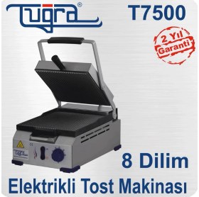Resim Tuğra Elektirikli Tuğra Tost Makinası 8 Dilim 