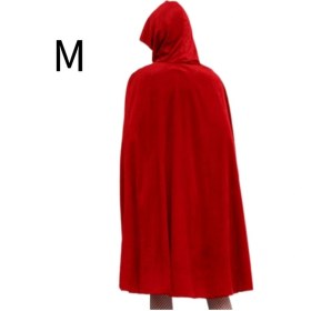 Resim Xiaaokeji Kadın Gotik Kırmızı Başlıklı Kız Kostümü Kapüşonlu Pelerin M 9+ 