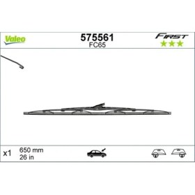 Resim Valeo SİLECEK SÜPÜRGESİ 65CM X1 NORMAL TİP FİRST ÜNİVERSAL NGR6501 NGR6501 NGR6501 