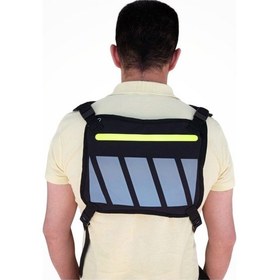 Resim Motorcu Göğüs Çantası Reflektörlü Su Geçirmez Kan Grubu 0rh- 