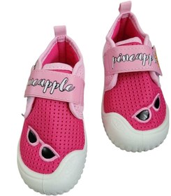 Resim Gezer Kız Çocuk Fujia Yumuşak Keten Ev Okul Kreş Ayakkabı Panduf Ananas Model Kaymaz Taban 