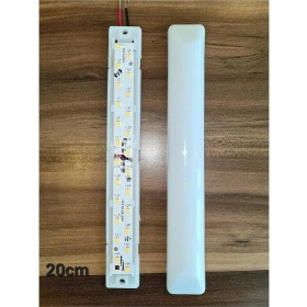 Resim Daders Home 50'li Paket 24V Tente LED Aydınlatma Armatür 20CM-DÜZ Taban -Beyaz IŞIK(6500K) 