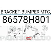 Resim Rio Stonic Tampon Braketi Sağ Orjinal | 86578H8010 