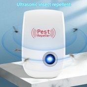 Resim 1 adet Ses Dalga Teknolojisi Böcek Kovucu, Akıllı Değişken Frekanslı Çift Frekanslı Böcek Kovucu, Uzun Avrupa Standart Fiş, 110V-240V Fiş Güçlü, Ev ve Ofis Kullanımı için 