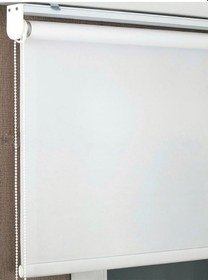 Resim Ithal Kalın Beyaz Zebra Stor Güneşlik Perde Etek Düz Alüminyum Kasa, Metal Ayak Beyaz 