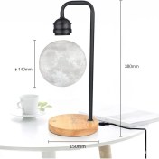 Resim Fogy Kablosuz Telefon Şarj Cihazı ile Ay Lambası Manyetik LED Gece Lambası Yatak Romantik Hediye Lanbası 