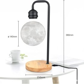 Resim Fogy Kablosuz Telefon Şarj Cihazı ile Ay Lambası Manyetik LED Gece Lambası Yatak Romantik Hediye Lanbası 