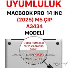 Resim Apple MacBook Pro 14 inç M5 Çip A3434 ile Uyumlu Kılıf Sert Parlak Koruma Kapağı SİYAH 