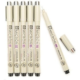 Resim Sakura Pigma Micron Çizim Kalemi 6'lı Set 0.05 - 0.1 - 0.2 - 0.3 