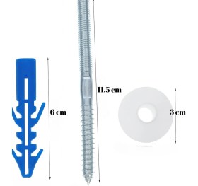 Resim DESIPHON Lavabo Montaj Vidası Seti - Paslanmaz Çelik Dayanıklı Uzun Ömürlü Montaj Aparatı Banyo Mutfak Lavabo Bağlantısı 