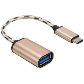 Resim Usb 2.0 To Usb C Type-c Otg Çevirici Adaptör Örgülü 