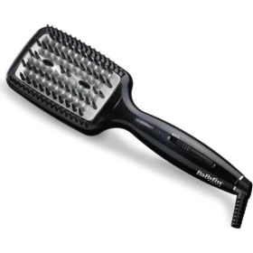 Resim BaByliss Liss 200 Derece İyon Etkili Otomatik Kapanır 3D Isıtmalı Düzleştirici Saç Fırçası Siyah HSB101E 