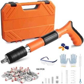 Resim Barutlu Çivi Çakma Tabancası Seti – Çivi Beton Duvar Çelik Montaj Için 