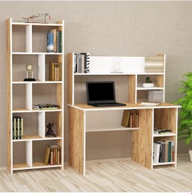 Resim Kalenderdekor1 Kalender Dekor Jimmy Snow 120 Cm Çalışma Takımı Jm02 Beyaz - Meşe 