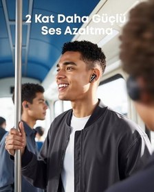 Resim Anker soundcore Liberty 5 Kulak İçi Bluetooth Kulaklık, Gerçek Zamanlı Gürültü Engelleme, 2 Kat Daha Güçlü Ses Azaltma, Hızlı Şarj, Dolby Audio, Siyah - A3957 
