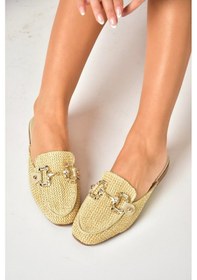 Resim Fox Shoes U250009117 Bej Hasır Kadın Terlik Bej-hasır Bej 
