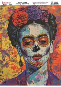 Resim Pirinç Dekopaj Kağıdı 30x42cm Pt-2552 Frida Kahlo 