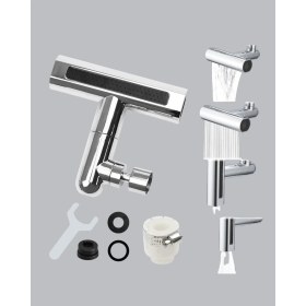 Resim Aesco 360° Dönebilen Musluk Başlığı 4 Fonksiyonlu Su Tasarruflu ve Dayanıklı 