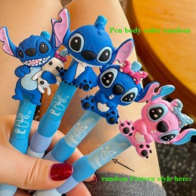 Resim 1/4/8/16/24 Adet Disney Stitch Geri Çekilebilir Tükenmez Kalem, İnce Uçlu, Siyah Mürekkep, Mavi, Pembe ve Mor Karakter Tasarımlı Sevimli Figürler. Parti Hediyeleri, Ofis Malzemeleri ve Okul Ödülleri İçin Mükemmel 