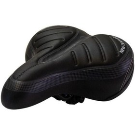 Resim Zozo -geniş Şehir Bisikleti Selesi - Kelepçeli - Siyah - 250mm 205mm Bisiklet Koltuğu 