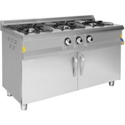 Resim CSA İnox Karacasan Endüstriyel Lpg Tüplü 3 Lü Dolaplı Ocak 