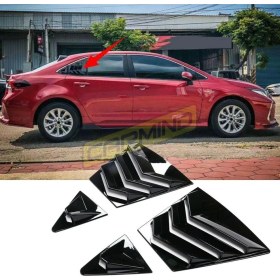 Resim Carmind Toyota Corolla Kelebek Cam Vizörü Piano Black 2019-2021 