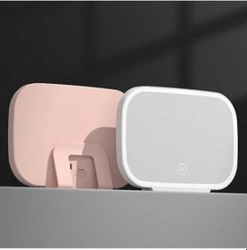 Resim Wondernest Led Işıklı Araba Güneşlik Makyaj Aynası Pembe - Şık Ve Pratik 