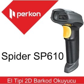 Resim Spider Perkon Spider SP610 2D Kablolu Barkod Okuyucu + Stand 