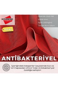 Resim Blue Home NEW Banyo Duş Havuz Zincir Mat Paspas Kaydırmaz Pvc Paspas / KIRMIZI/ EBAT: 90 cm x 1 MT 