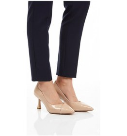Resim Bej Rugan İnce Topuklu Kadın Abiye Ayakkabı 357164 Z Açık Bej 
