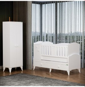 Resim Sude Beşik Yıldız 2 Dolap Beyaz 