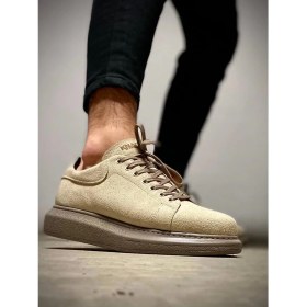 Resim Shoecide Bağcıklı Süet Ortopedik Yüksek Taban Vizon Süet Erkek Günlük Sneaker Ayakkabı 