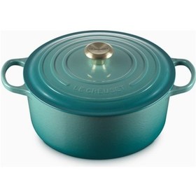 Resim Le Creuset Yuvarlak Ikonik Lüks Döküm Tencere 28 Cm Turkuaz 