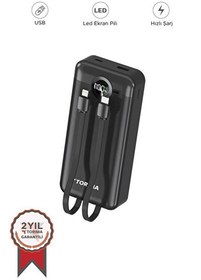 Resim Torima TRM-1025 20000 mAh 2 Çıkışlı Taşınabilir Hızlı Şarj Dijital Göstergeli Powerbank Siyah 