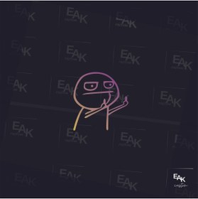 Resim eakcustom Orta Parmak Çocuk Oto Sticker (HOLOGRAM) (8CM X 8CM) 