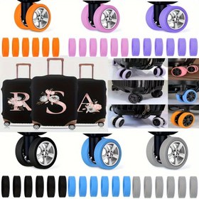 Resim 8 adet Seyahat Bagaj Koruyucu Kapaklar, Valiz Tekerlek Koruyucuları, Anti-Wear Tekerlek Kapağı, Gürültü Azaltıcı Bagaj Tekerlek Kılıfı Aksesuarları, Fermuar Kapanışı, Kombinasyon Kilidi, PP Kabuk, Alüminyum Alaşım Tutma Kolu, Yumuşak Kabuk, Spinner Tipi, Elektrik Gerektirmez, Kombinasyon Kilidi, Seyahat Bagajı 
