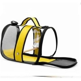 Resim Kuş Taşıma Çantası, Tünekli Ve Suluklu, Hava Kanallı, 33cmx23cmx22cm 
