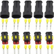 Resim Buhara Elektronik 5 Adet 2 Pin İkili Süper Seal Konnektör Su Geçirmez Soket 