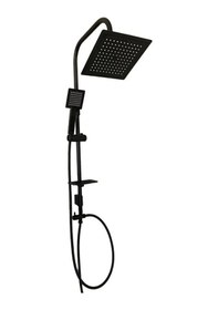 Resim Siyah Kare Duş Seti, Tepe Yağmurlama Duş Başlığı, Ekstra Büyük Robot Duş Sistemi Çok Renkli 